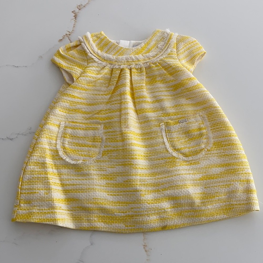 Mayoral yellow tweed dress